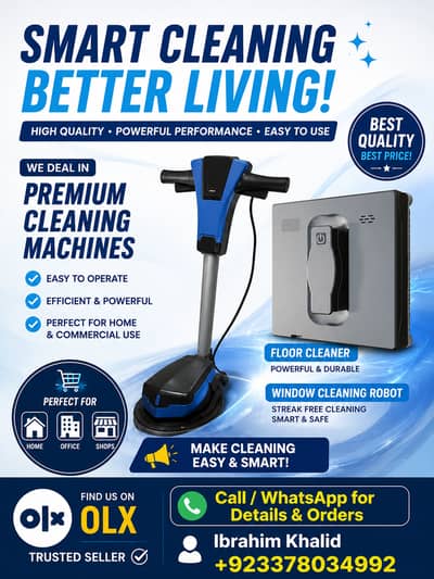 Window Cleaning Robot & Floor Scrubber Machine for Sale in Karachi