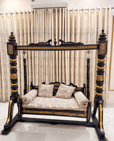 Traditional Wooden Jhula Swing | Premium Handcrafted Design
