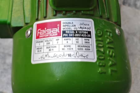 Faisal double empalar F2 water pump