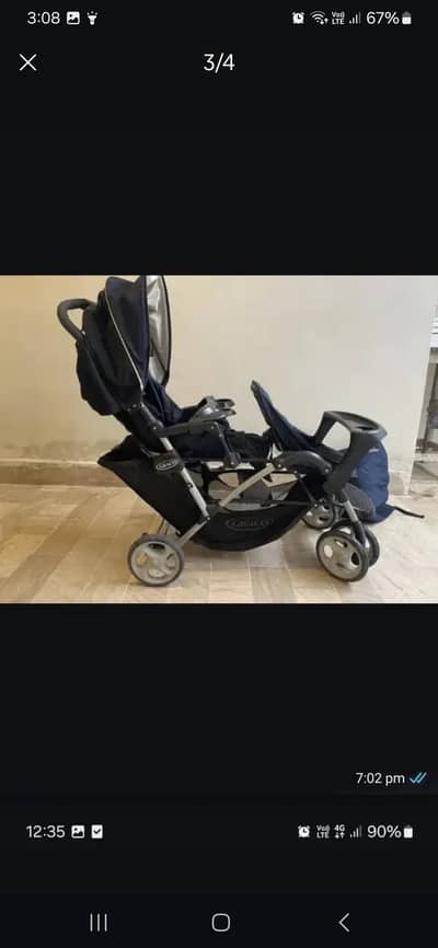imported twin baby pram