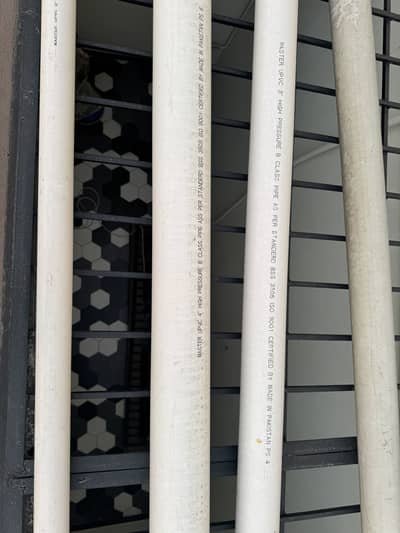 8 Master Upvc, 3 high pressure B class, Gi pipes, Master Upvc joints