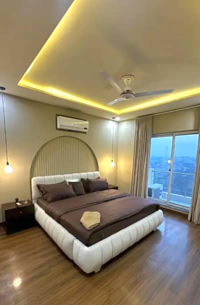 Vip luxury 1 bed fully furnished apartment available in super hot location bahria town