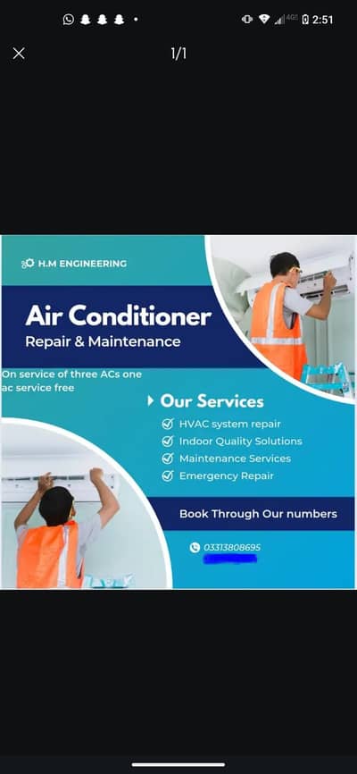 Air conditioner and refrigerator repairing service