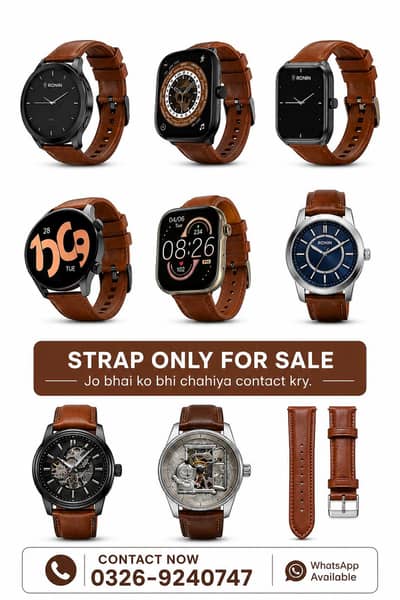 RONiN smart watches only strap for sale only leather strap watch