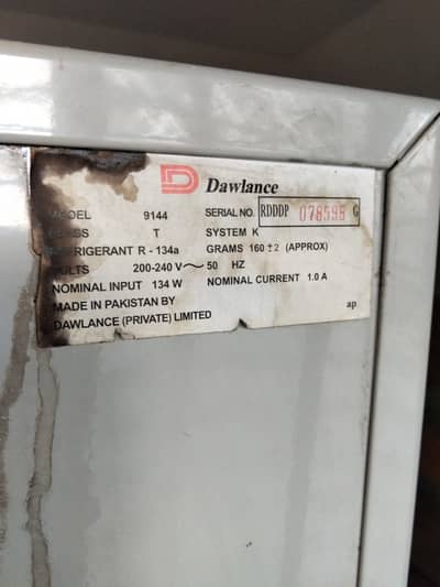Dawlance refrigerator