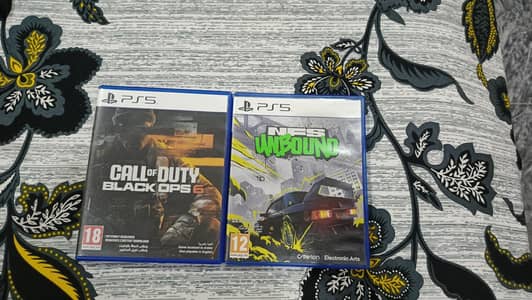 ps5 Black ops 6 and NFS unbound brand new condition