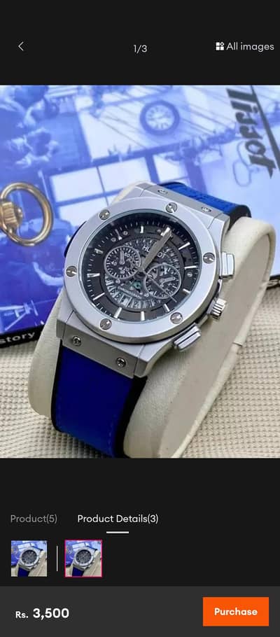 tubular watch used but fresh peace. . .