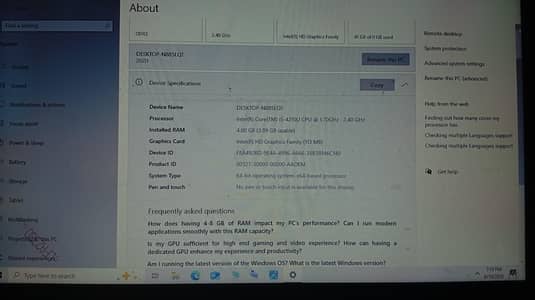 LENOVO LAPTOP CORE I5 4TH GENERATION