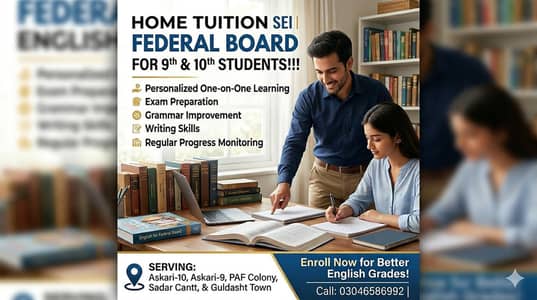 Home Tuition for 9th & 10th Class | Federal Board English Specialist