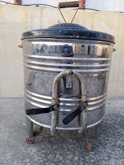 Stainless Steel Tandoor / BBQ Stove with Wheels – Heavy Duty