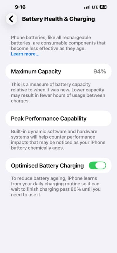 Apple iPhone 13 Pro Max 512GB 94% battery Health