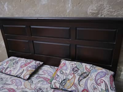 Slightly used double bad with Mattress of diamond supreme foam