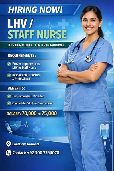 Experienced LHV or staff nurse