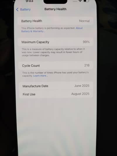 Apple I phone 16 promax 256gb Natural Titanium