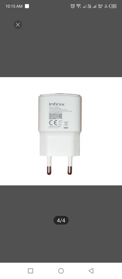 Infinix Original Charger 18 Watt