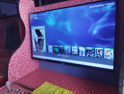 video game for Xbox with 100 game install. with Haier android led TV.