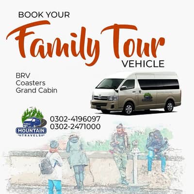 Toyota Hiace Grand Cabin/ hiroof and Coaster for rent honda BRV, V8