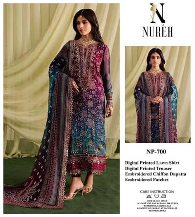 embroidered lawn 3pc price 4500