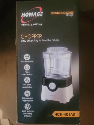 Brand New Homage Food Chopper HCH-401A0 (Box Packed / Unopened