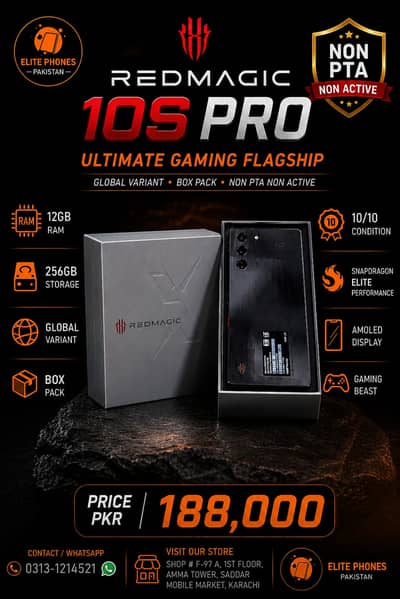 redmagic 10S pro 12 / 256GB global variant | non PTA non active | box