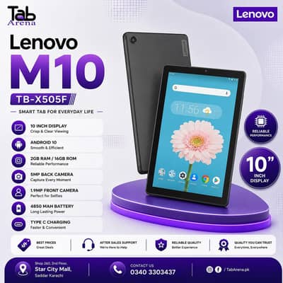 Lenovo M10 TB-X505F 10 Inch Tablet 2GB RAM 16GB Android 10