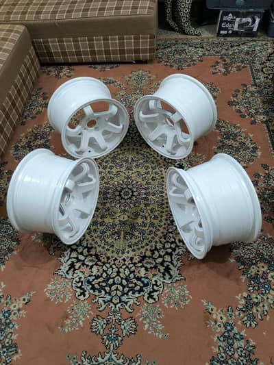 Original Rota Grid TE37 Size 15 Inch Alloy Rims Set Forsale