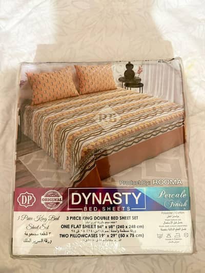 Dynasty Crystal Cotton Single Bedsheet Pair