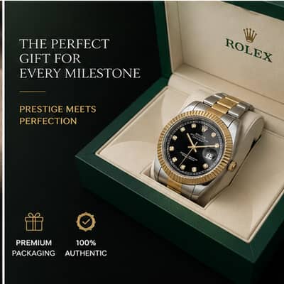 Men's Luxury Watch Black Diamond Dial 41mm Stainless Steel