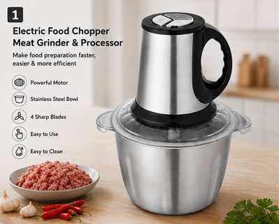 Electric Meat Grinder 2L\3L Stainless Steel Food Chopper