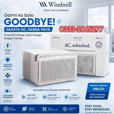 Window Ship portable Ac inverter MIDEA 1 ton half ton