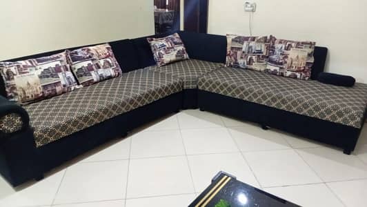 l shape 7 seater sofa +dewan