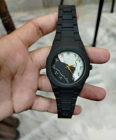 Aura Marble dial unisex watch strap