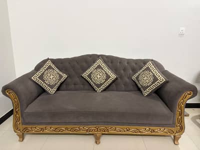 3 seater pure wooden made sofa