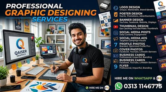 graphics designer | logo | poster | banner | thumbnail | cards | etc