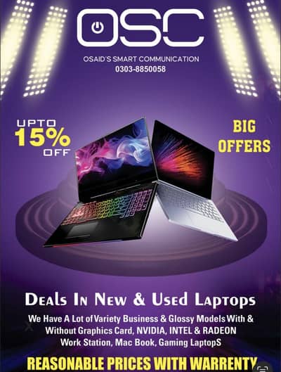 we have all kinds of laptops,all in one , i MACs , Acessories (ATD)