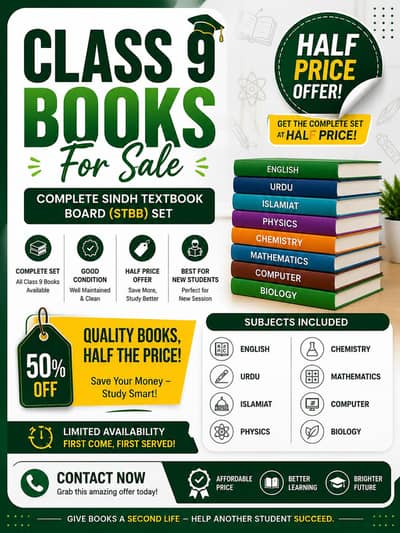 Class 9th Books for Sale ( STTB)