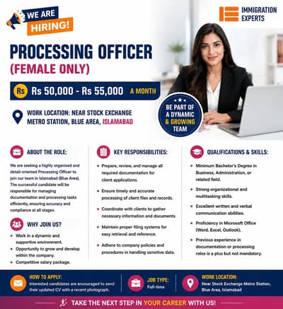 Processing Officer (female only)