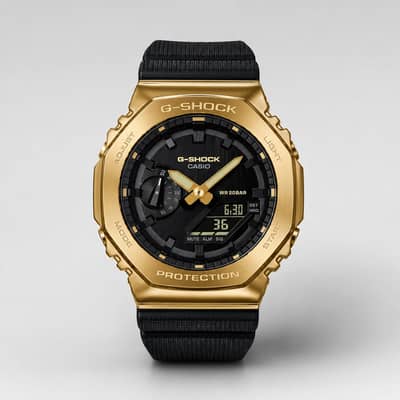 Luxury G-Shock Style Gold & Black Men's Watch