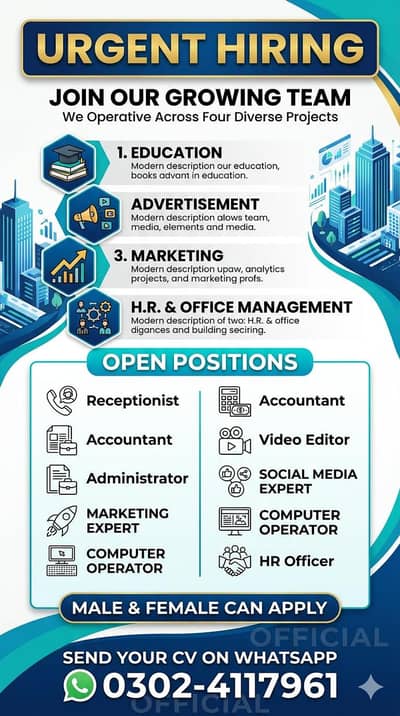 urgent Hiring