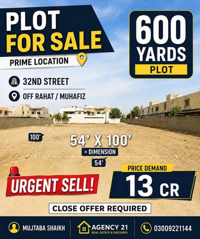 600 Yards Plot For Sale