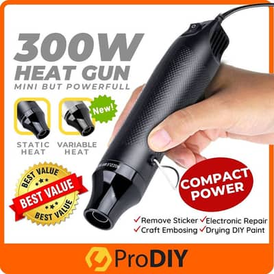 Best Hot Air Gun 300W Adjustable Temperature for Crafts & DIY Projects