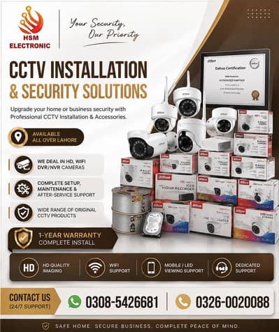 CCTV HD Camera Accessories & Installation Security Solutions Cameras