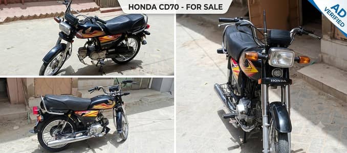 Honda CD 70 2020 Model - Engine Pack & Lush Condition