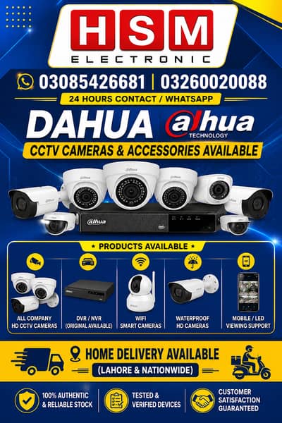 DAHUA CCTV Cameras & Security Systems Original Accessories Available