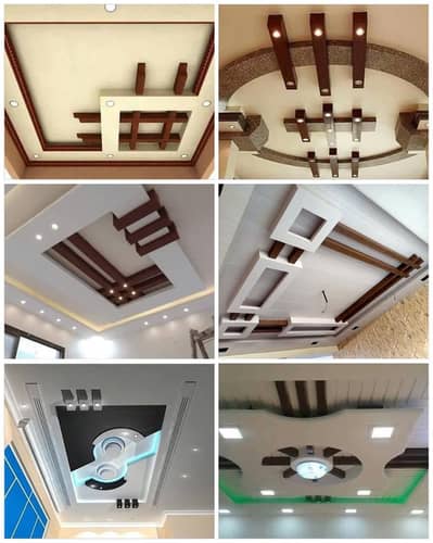 pop ceiling/ wallpaper/vinyal flooring