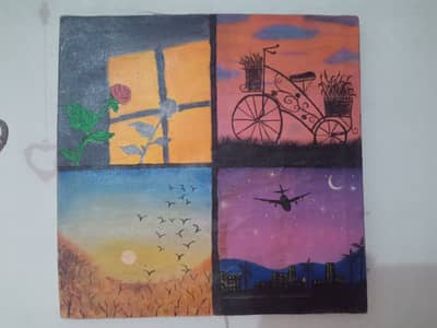 Canwas hand made beautiful painting 