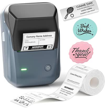 NIIMBOT B1 Label Maker Machine, Thermal Label Printer (Blue)