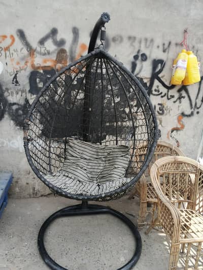 swing chair . iron jhoola  with 2 pillows
