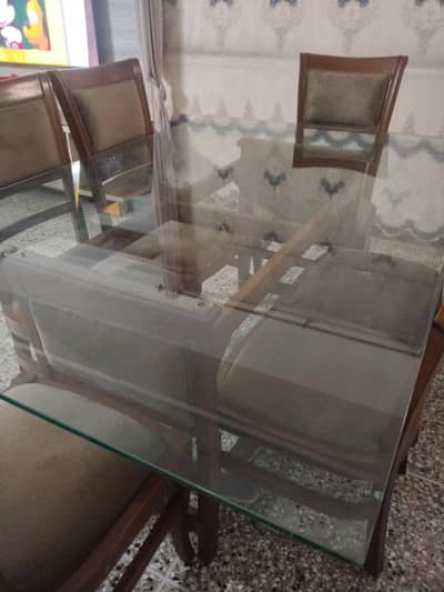 solid wood 6 seat dining table