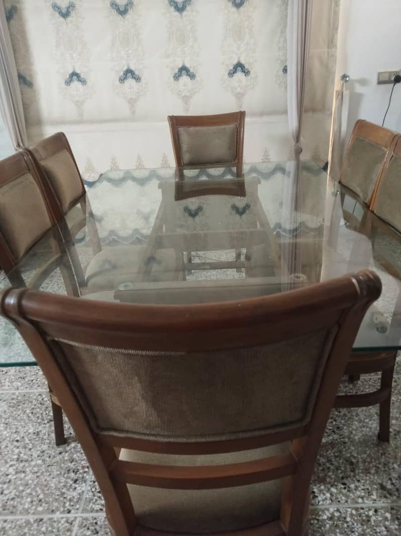 solid wood 6 seat dining table 1